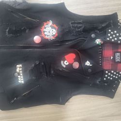Custom Made Punk Rock Denim Vest 