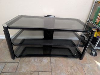 3-Tier Smoked Glass TV Stand
