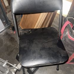 Black Foldable Table Chair $5