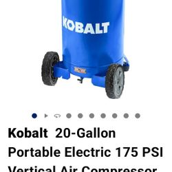 Kobalt 20-Gallon Portable Electric 175 PSI Vertical Air Compressor


