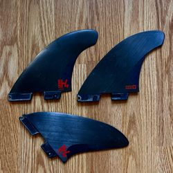 FCS H4 Carbon Surf Fins Large