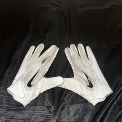 Men’s White Nike Football Gloves