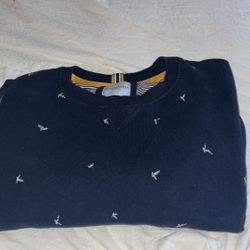 Denim & Flower by Ricky Singh Bird Pattern Sweater size medium 