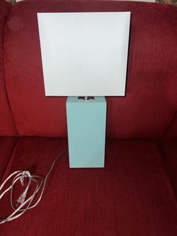 Small midsize aqua lamp