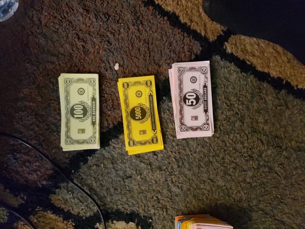 Milton Bradley Replacement Game Money