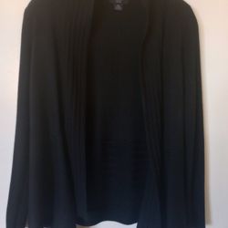 Now 50% Off - $5.00 - Claiborne Petite Large Black Open Shawl Sweater 