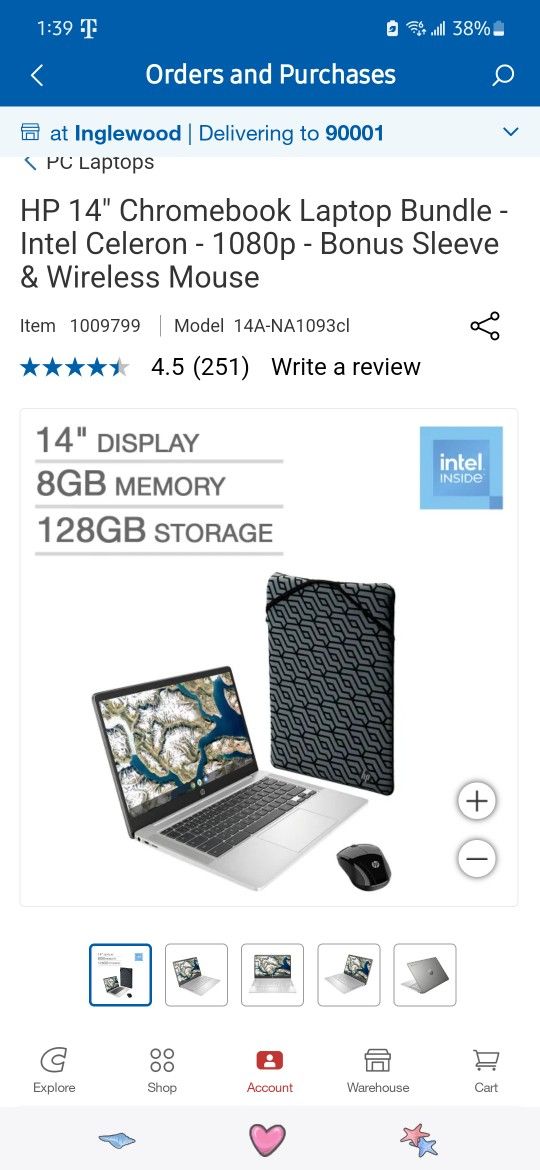 Brand New 14" HP Chromebook