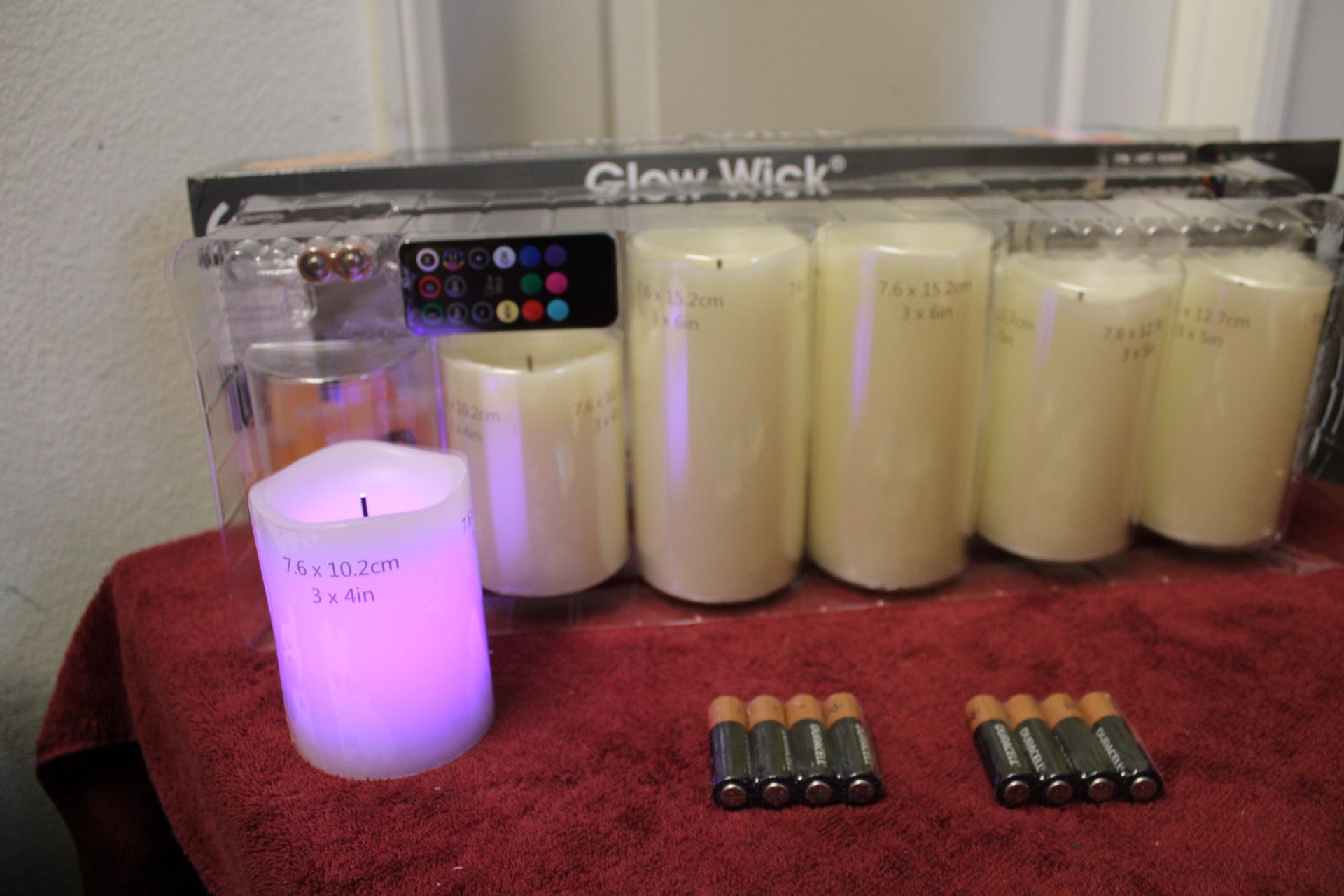 Glow Wick LED Candles Color Changing with remote