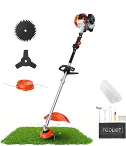 36cc Gas Powered Pole Saws,2-Stroke Weed Eater for Tree Trimming, 3 in 1 Gas Brush Cutter,Carb Compliant Lawn Equipment, Quick Start Grass Cutter