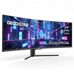 Deco Gear Curved 49” Super Ultrawide Gaming Monitor,