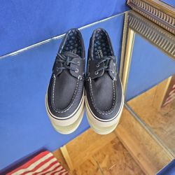 Sperry Topsider Soft Canvas Boat Shoes Blue Women 6.5