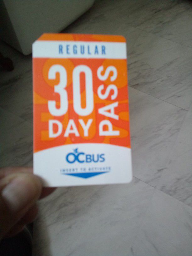 I Got A 30-day Bus Pass
