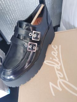 Zodiac Black Double Monk Strap Loafers