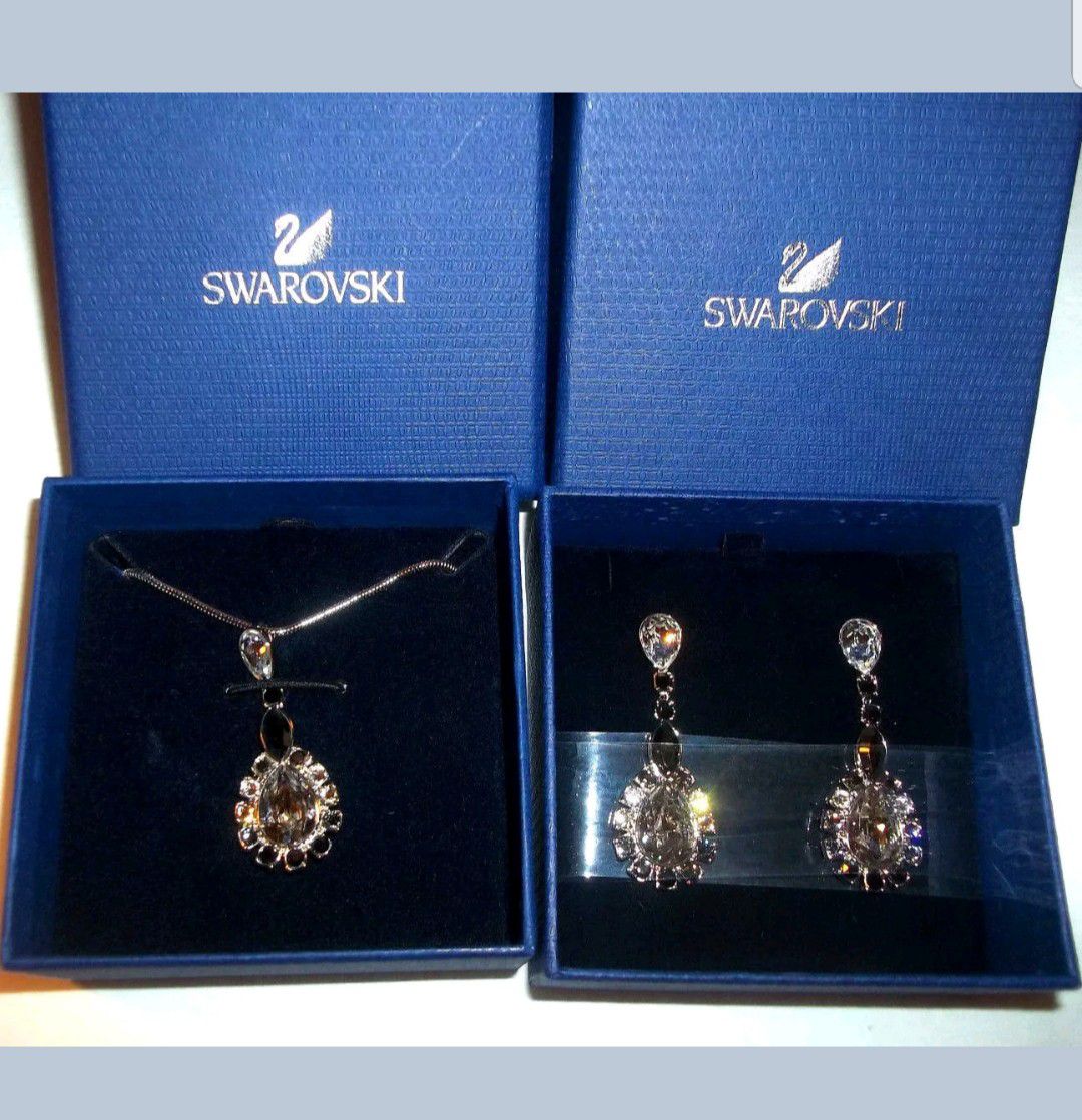 Authentic Swarovski Matching Necklace and Earrings