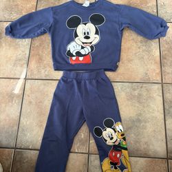 Vintage Disney Mickey & Friends Kids Sweatshirt & Joggers Set – Size