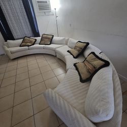 White sofa. 