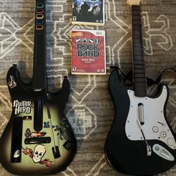 Wii Guitar Hero Bundle ( Read Description)