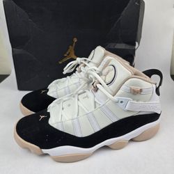 ( LIKE NEW ) 9.5 Mens Air Jordan 6 RINGS ( FOSSIL STONE )