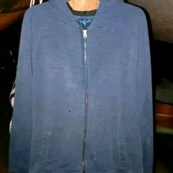 (2XL) Men's Blue George Full Zip Up Jacket