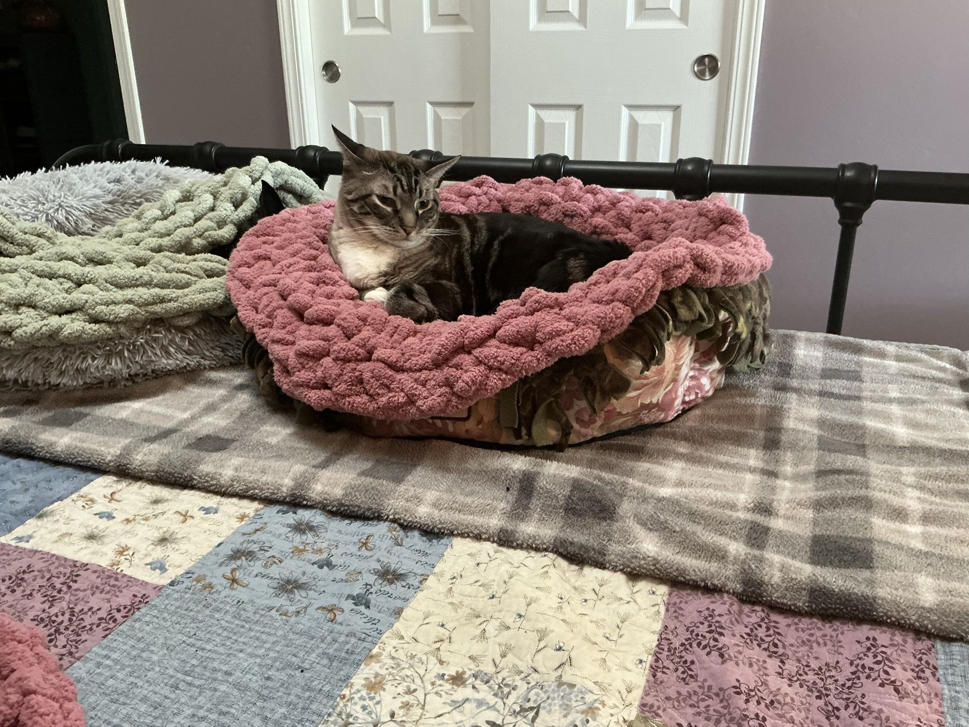 Loose Knit, Handmade Comforter For Pet Bed - for The Pet That Has Everything! Please Read Description.
