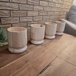 Wooden Pillar Candle 