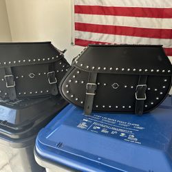 Viking leather Soft Tail Saddle Bags 2017 And Earlier Harley