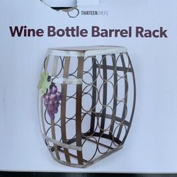 Wine bottle barrel rack