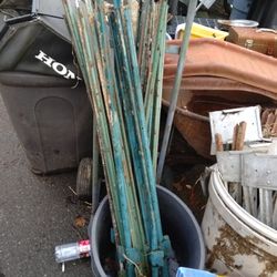 Fence Posts, Metal,Used But Still Strong, Whole Lot$ 60