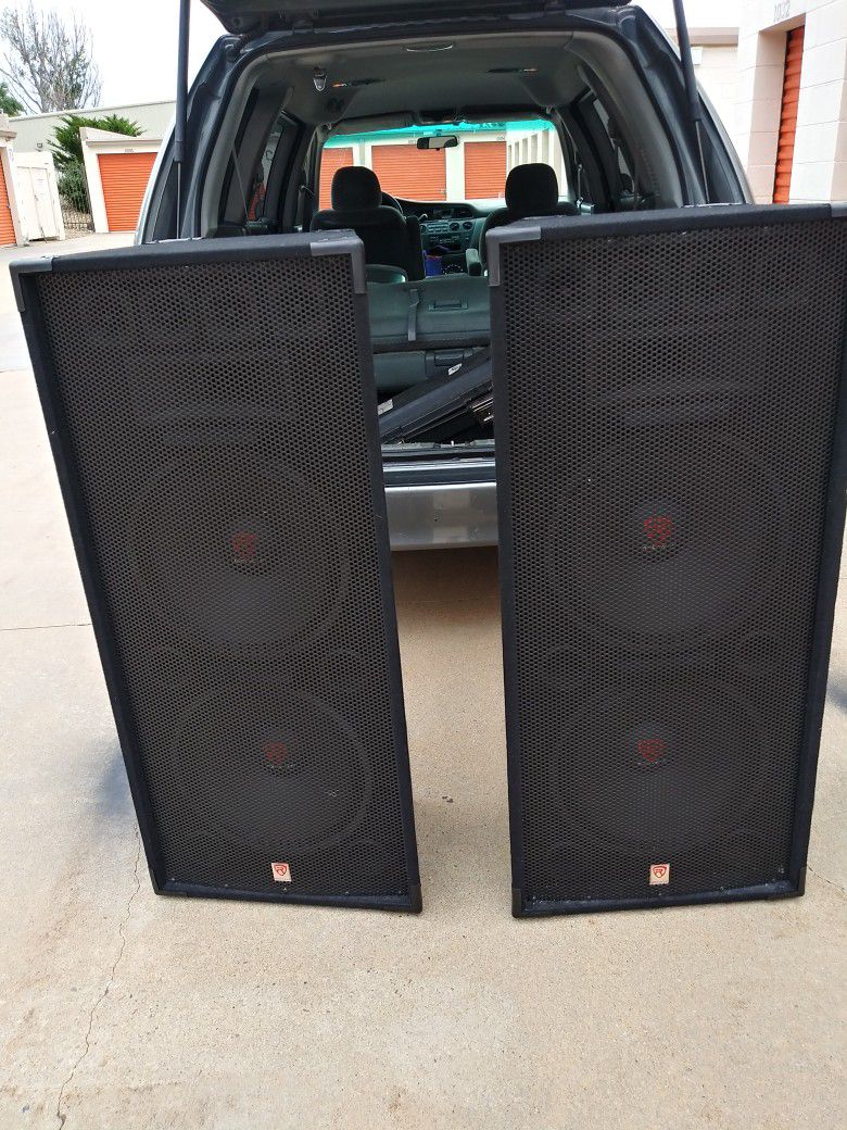 (2) Rockville Dual 15” Passive DJ/Pro PA Speakers Totalling 6000 Watts!