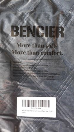 Bencier Fleece Flannel Blanket Twin size Navy Blue in color
