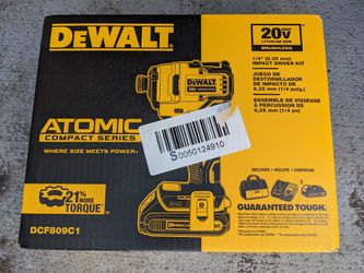 DeWalt ATOMIC 20V MAX brushless cordless 1/4" Impact Driver