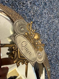 Ramsay Studio H. Ramsay “Queen” Ornate Decorative Wall Mirror – Crown & Wings