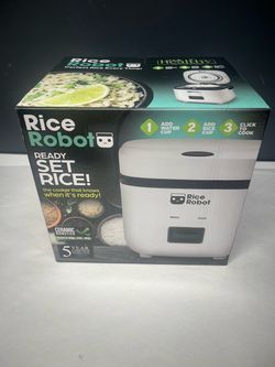 NEW - Rice Robot Ceramic Nonstick Rice Cooker (4.5 Cups Cooked)