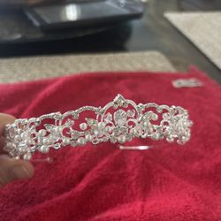 Davids Bridal Tiara Collection Headpiece Pearl Scroll Headband
