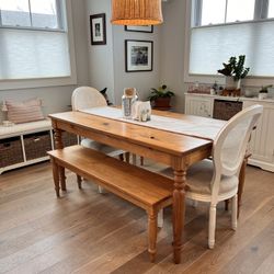 Dining Table, Benches, Chairs 