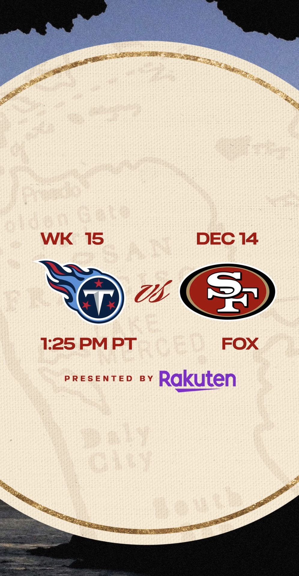 49ers Vs Titans 12/14/25 1:25pm