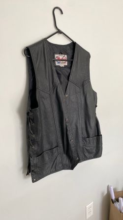 Men’s leather vest size XXXL