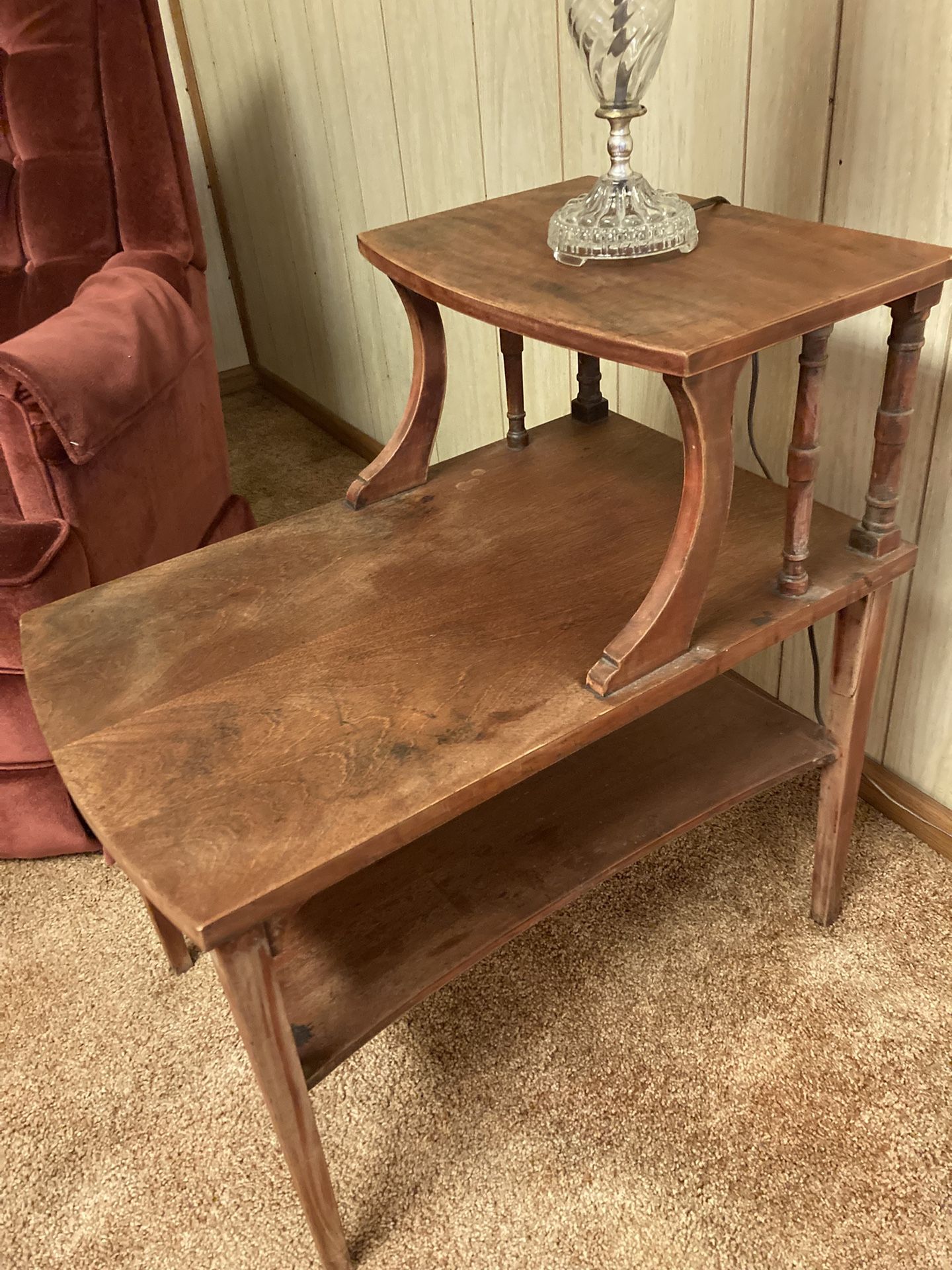 Wood End Table