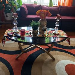 Coffee table and two side tables not lamps not decorations neither