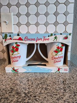 Cocoa for Two Boxed Holiday Ceramic White Mug Set
Design Studio
