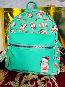 Nissin Cup Noodles X Hello Kitty Mini Allover Print Backpack Bookbag