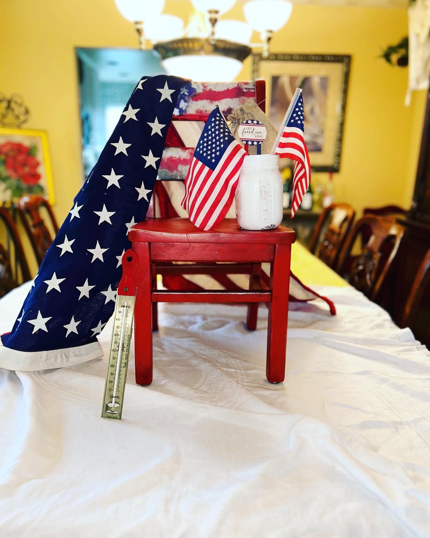 Vintage Patriotic Chair