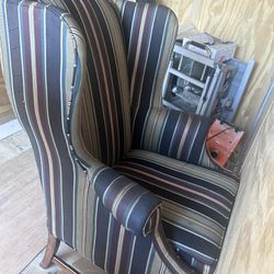$50 Pair Of Wesley Hall Wingback Chairs