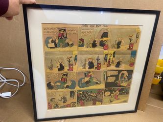 Polly And Her Pals Sunday by Cliff Sterrett from 1928 Full Page Framed Print