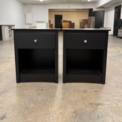 Price for Both - 2 Black Nightstands / Nightstand Set / End Tables / Side Tables  