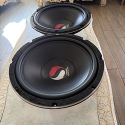 Rare Old School Car Subwoofers 2 15inch Kicker Solo Baric 1500watts max Power each sub Single Coil 2 Ohm 750w Rms With Custom made box Same As L7