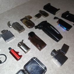 TONS OF COOL AND WEIRD ZIPPOS/ LIGHTERS FOR CHEAP TOGETHERl
