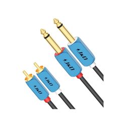 Dual 1/4 inch TS to Dual RCA Stereo Audio Interconnect Cable