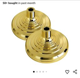 New 2 Pack Base Stand for Indoor Flagpole, Gold Interior Flag Holder Stands for Pole Compatible with 1.3 Inch,1.1 and 0.9 Inch Diameter Flag Pole Pref