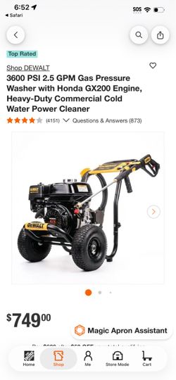 DEWALT 3600 PSI Gas Pressure Washer